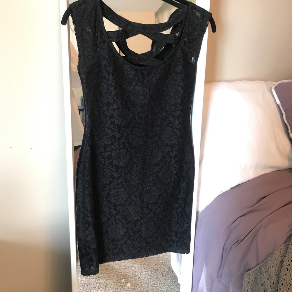 Black lace dress